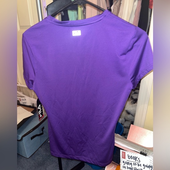 Womens Fila Purple Short Sleeve Shirt- size Small - Picture 2 of 9